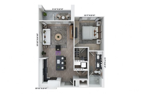 A3 Floor Plan at Livano Norfolk, Norfolk, Virginia